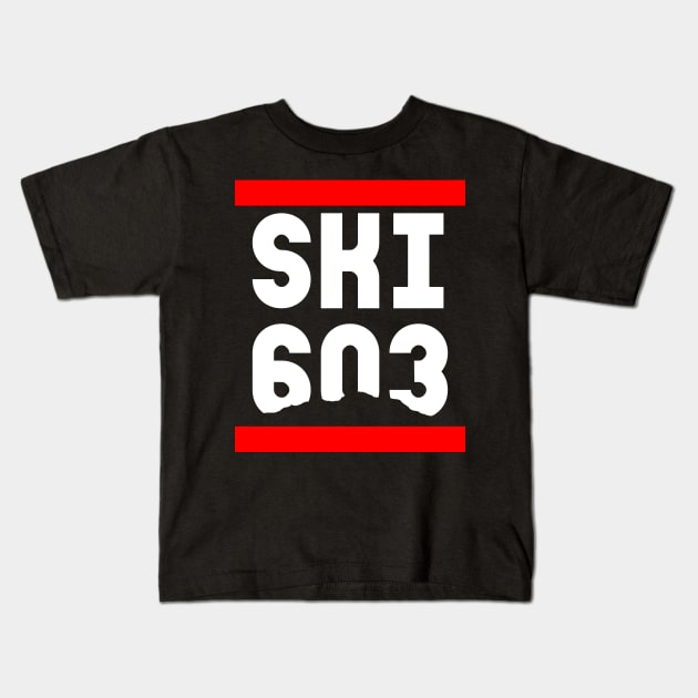 Ski 603 Kids T-Shirt by ChasingGnarnia